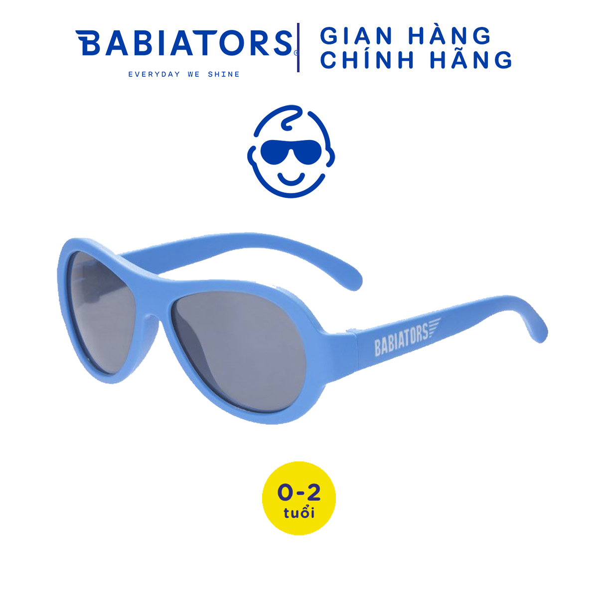 Kính Chống Tia Cực Tím Cho Bé Babiators - Aviators,  Xanh Dương, 0-2 Tuổi