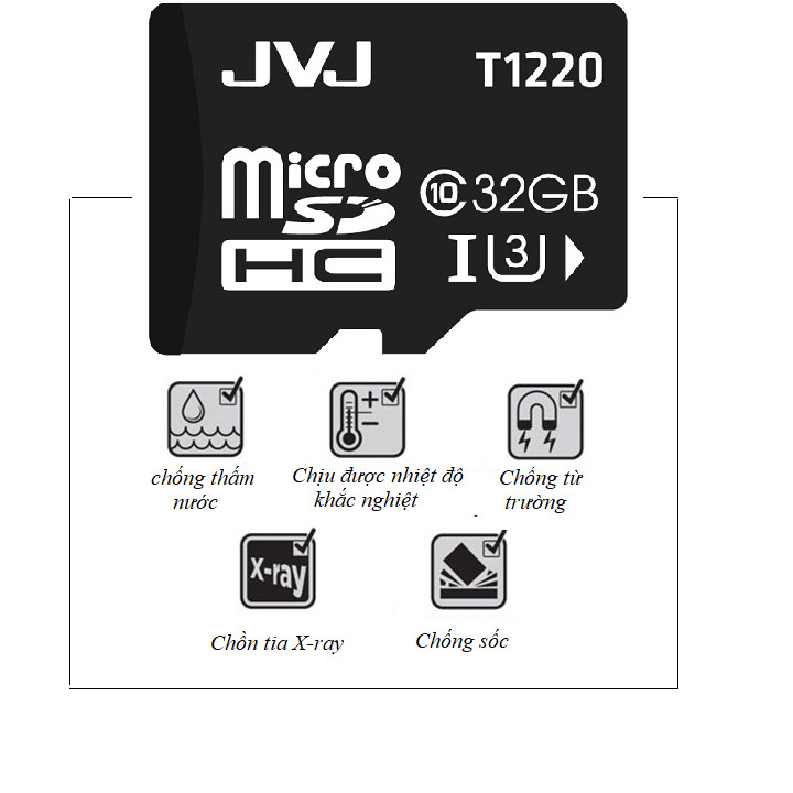 Thẻ nhớ microSDHC JVJ 32G C10 - Thẻ nhớ tốc độ cao