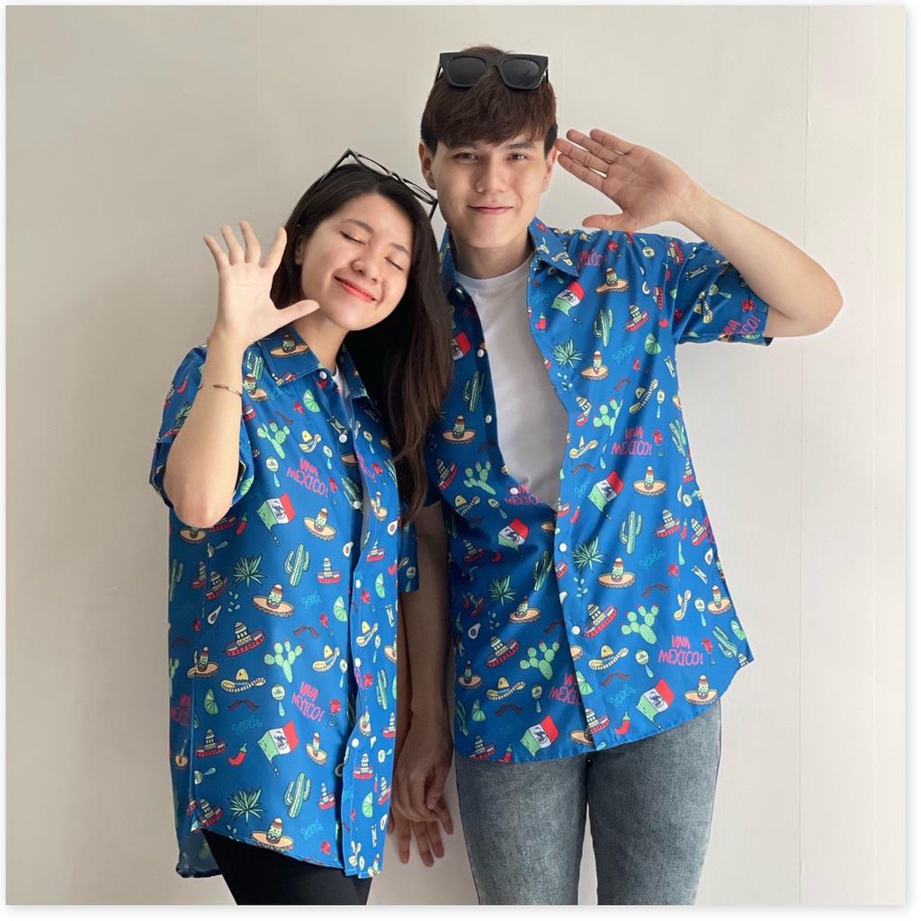 ÁO SƠ MI NỮ FORM RỘNG HOẠ TIẾT HOA LÁ
