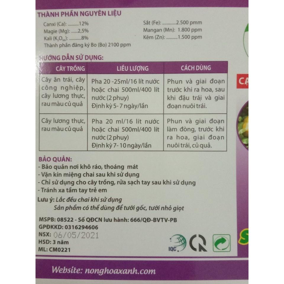 CaMg-Plus - SIÊU NGỌT QUẢ - LỚN TRÁI CHUYÊN DÙNG CHO MÍT, DƯA, ỚT, CÀ CHUA, MÃNG CẦU, NHO TÁO, CAM QUÍ - CHAI 0,5 LÍT