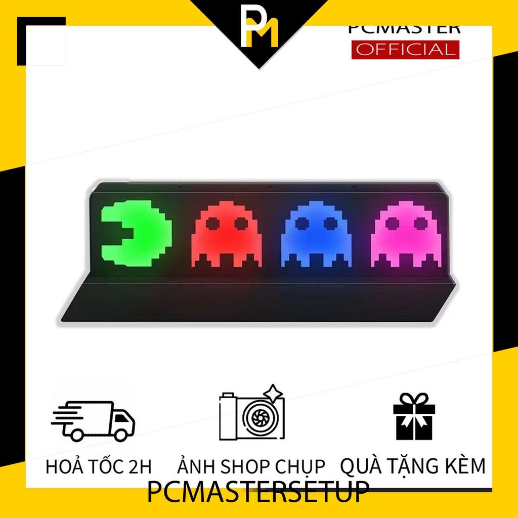 Đèn Pac man trang trí máy tính, phòng ngủ phòng làm việc, có cảm biến âm thanh