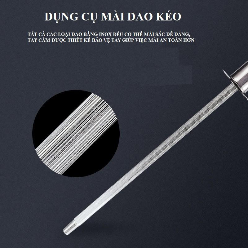 Dao nhật chặt thái thịt Bộ dao nhật nhà bếp inox 6 món cao cấp kèm khay đựng