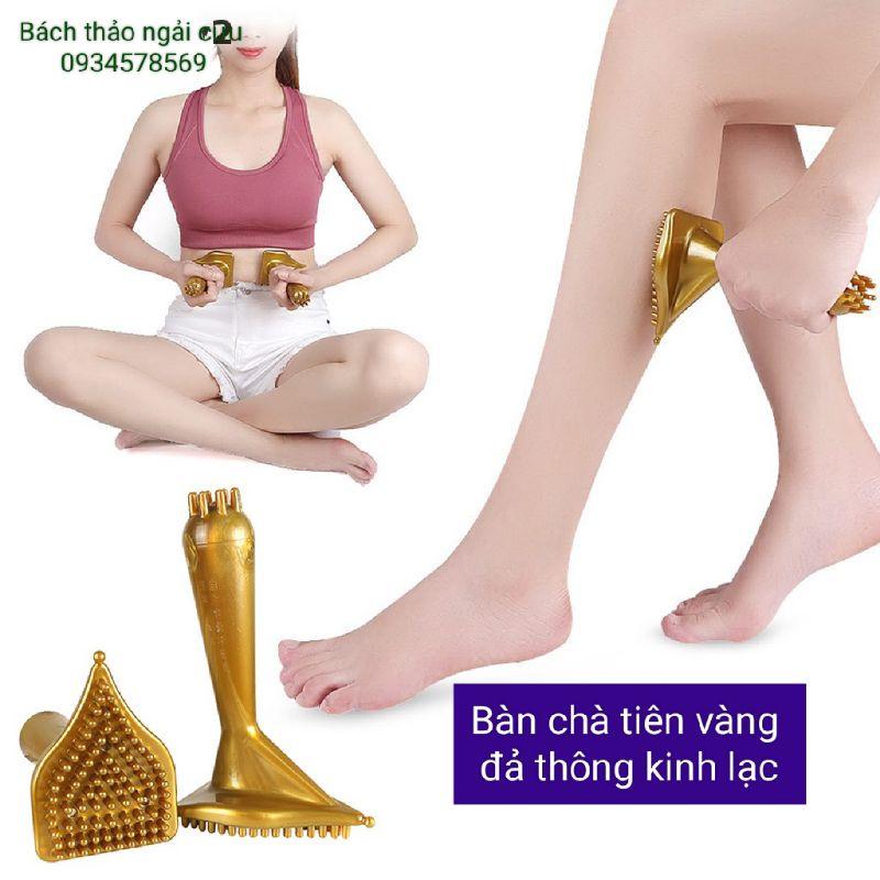 Bàn Chải Massage body Hình Tam Giác 3 đầu. Dụng cụ massage bàn chà tiên vàng đả thông kinh lạc