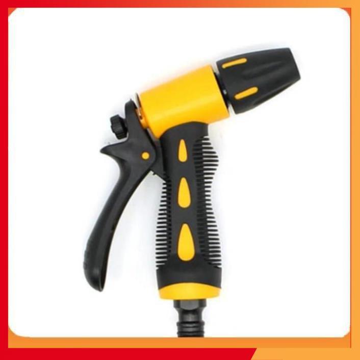 Bộ dây vòi xịt nước rửa xe, tưới cây . tăng áp 3 lần, loại 20m 206319 cút sập,nối nhựa đen+ tặng mở chai