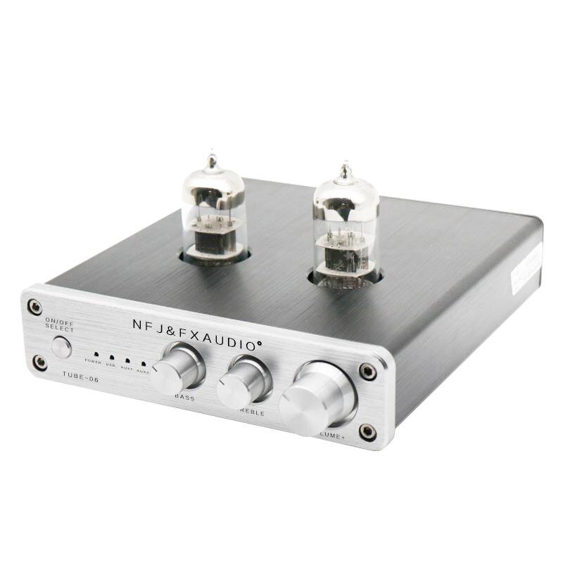 Ampli FX-Audio TUBE 06 Chạy 2 Bóng 6N3 Preamplifier Đèn, Chỉnh BassTreble DC3909 - Hàng Chính Hãng