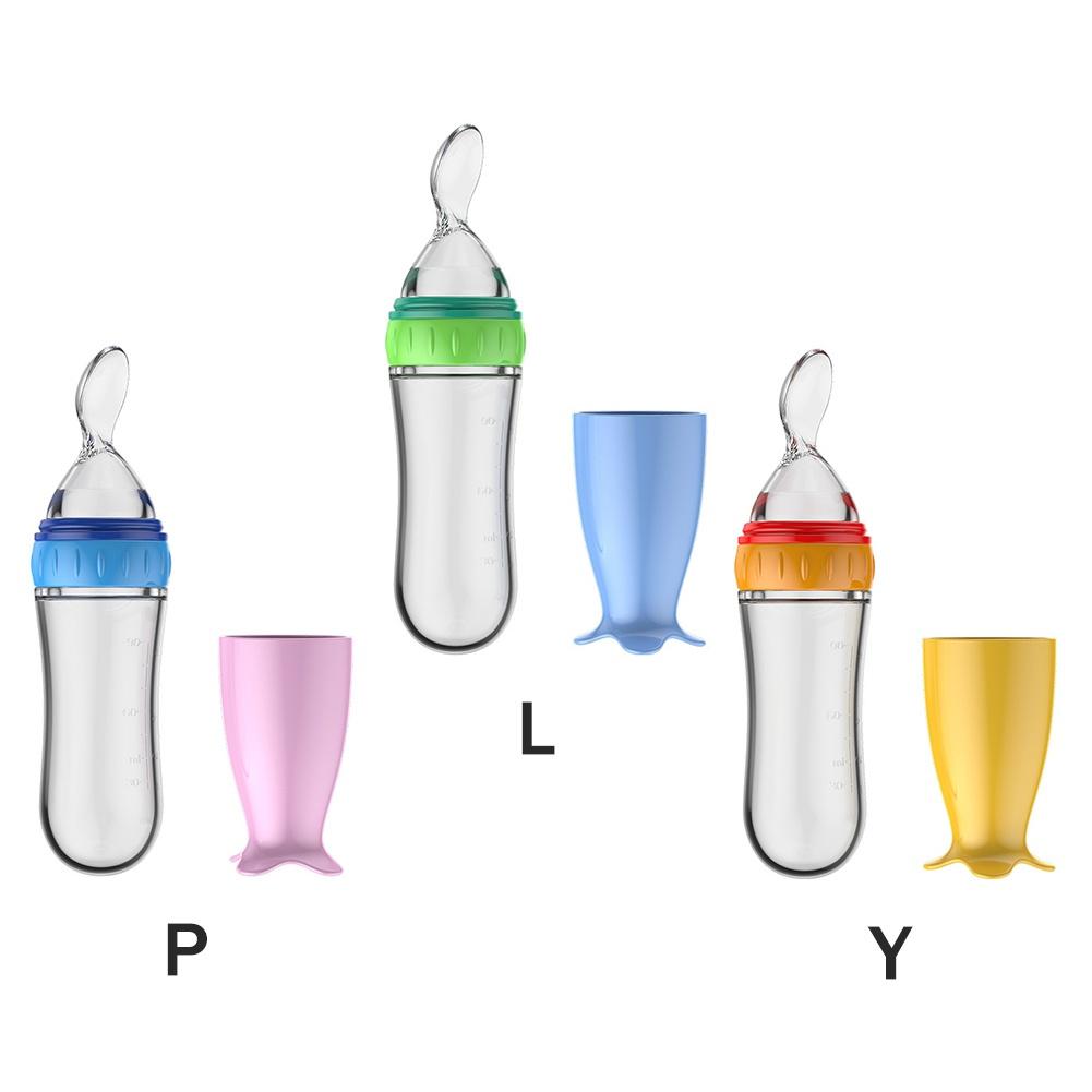 Cơm Cho Bé Dán Bình Silicone Cho Bé Sữa Thìa Ăn Cho Bé Silicone Ép Cơm Dán Chắc Chắn Bình