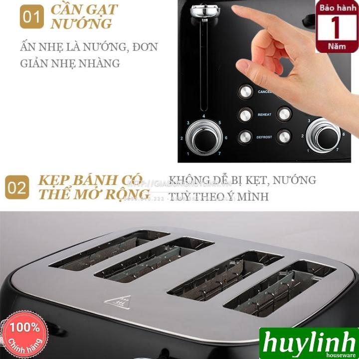 Máy nướng bánh mì sandwich 4 ngăn Tiross TS9660 - 1600W - Hàng chính hãng