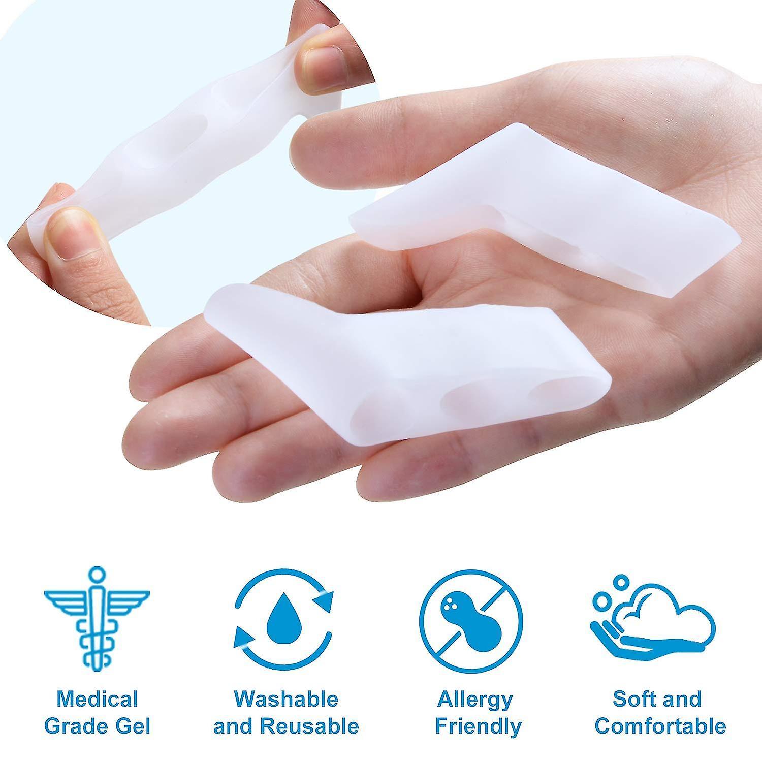 Bộ tách ngón chân nhỏ để điều chỉnh các ngón chân chồng chéo, bộ tách ngón chân gel để tách và bảo vệ các ngón chân nhỏ 4
