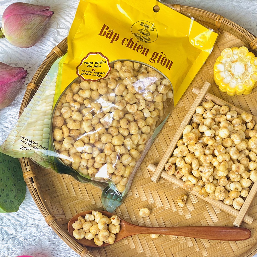 Bắp Chiên Giòn Ba bông sen 200g