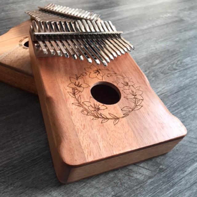 đàn kalimba 17 phím mẫu có vát cao cấp - âm vang to khắc nốt sẵn