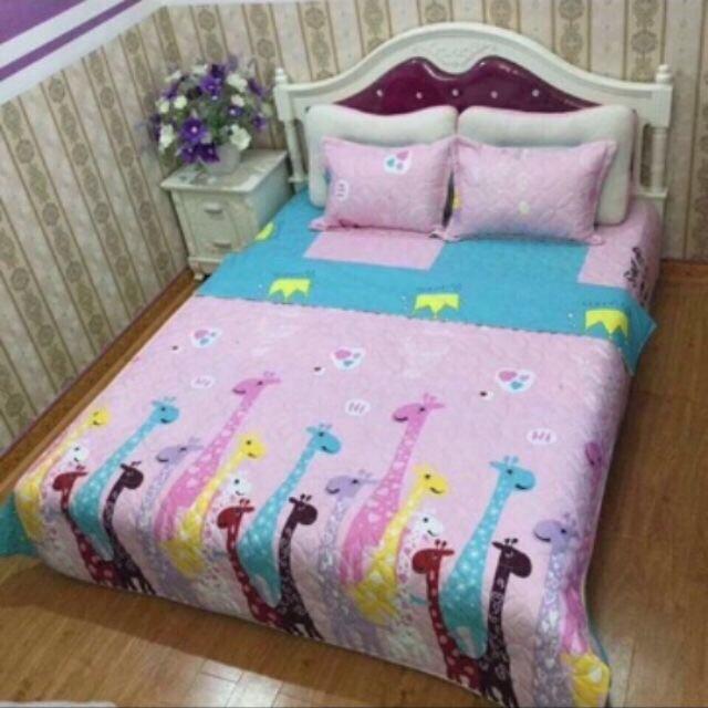 Bộ ga gối poly trần Bông