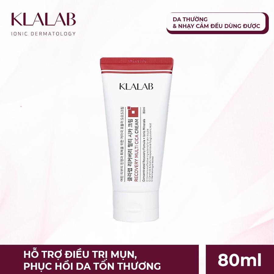 Kem phục hồi da hư tổn KLALAB Recovery Multi Cica Cream làm sạch sâu &amp; cân bằng da 80 ml