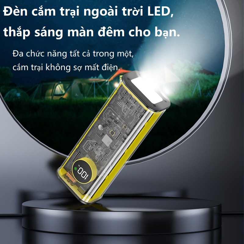 Pin Sạc màn hình nguồn LED Fast charging nhiều giao diện 20000mAh Power bank 22.5W