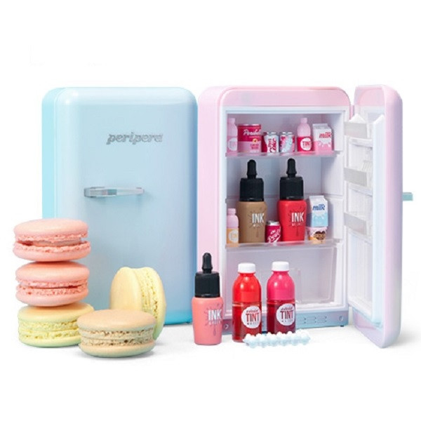 Set Son Tủ Lạnh Cực Cute Peripera peri's Mini Mini Fridge Daldal Factory #1 Daldal Pink