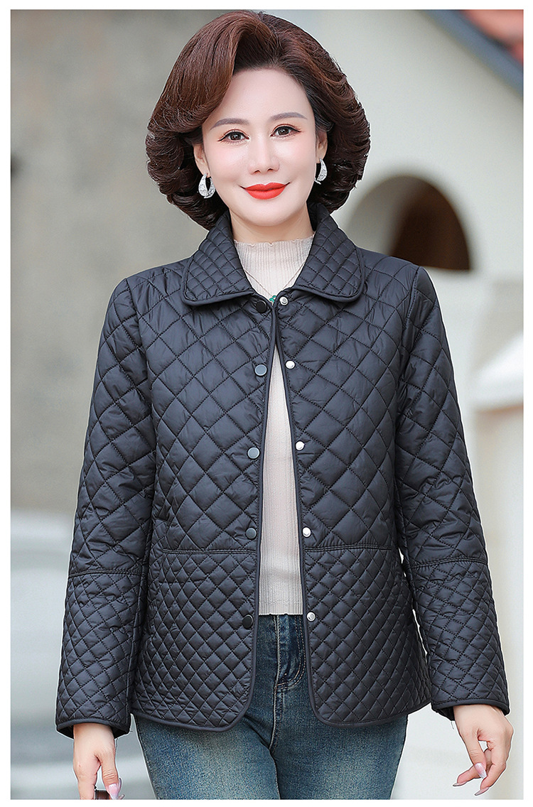 Áo Khoác Cotton Dáng Ngắn Mùa Thu Đông Cho Mẹ AK17 - Hàng Quảng Châu Cao Cấp