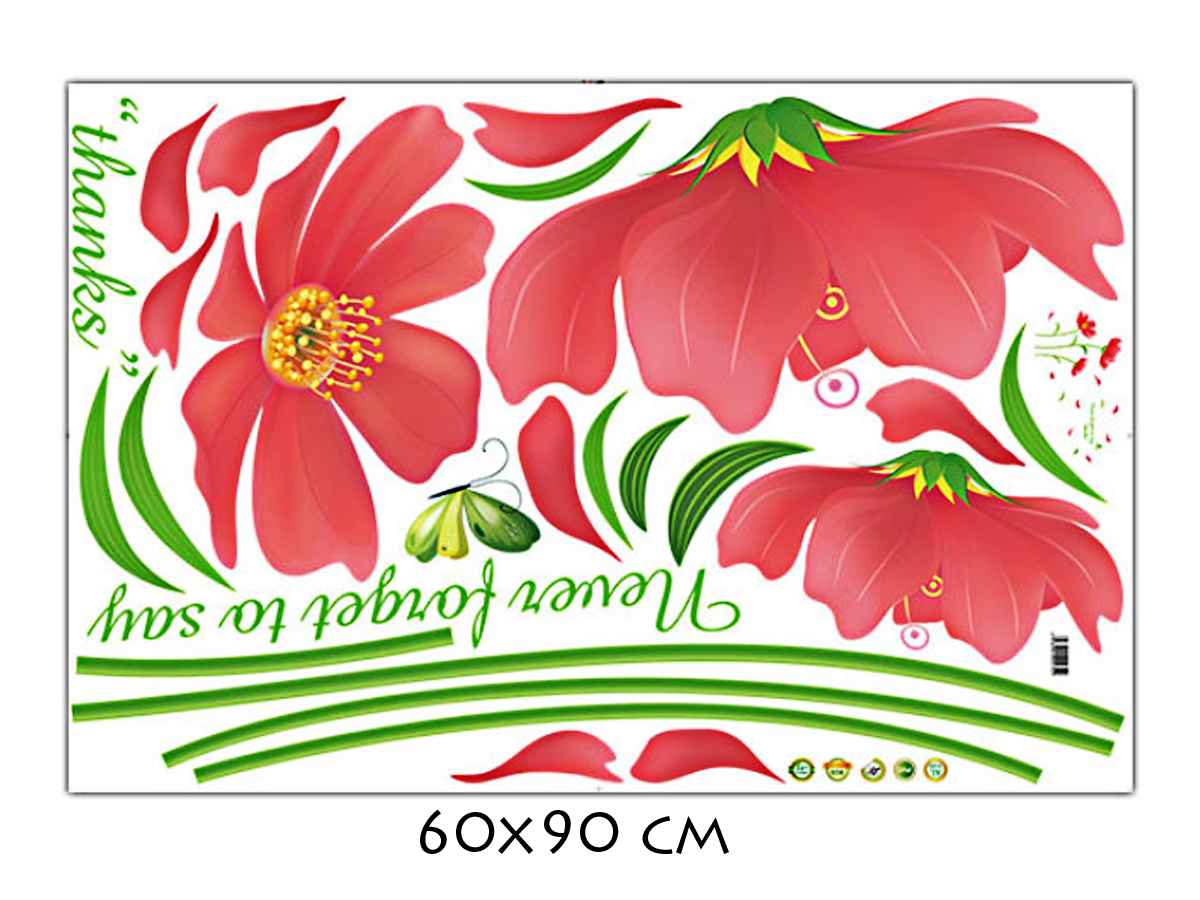 decal dán tường hoa da cam xl8198