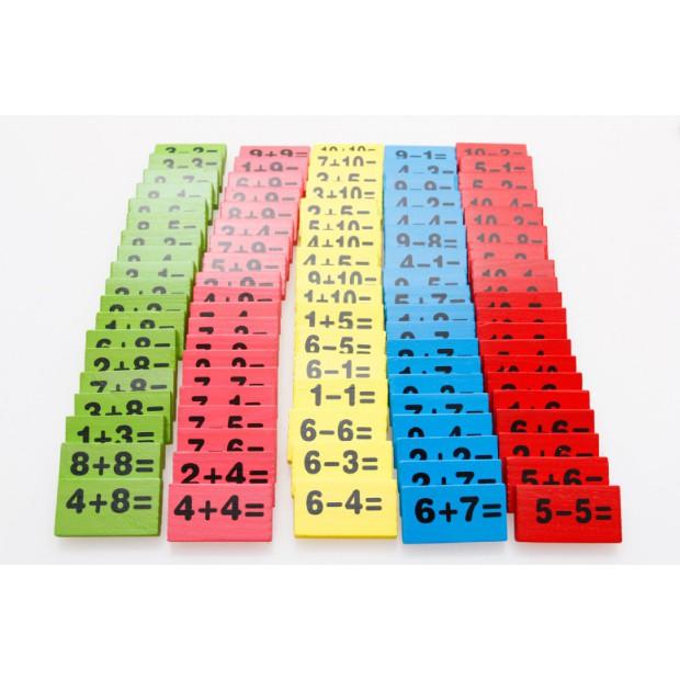 Đồ chơi DOMINO phép tính 110 quân bằng gỗ - Domino toán học - Ghép hình - Bộ xếp hình cho bé