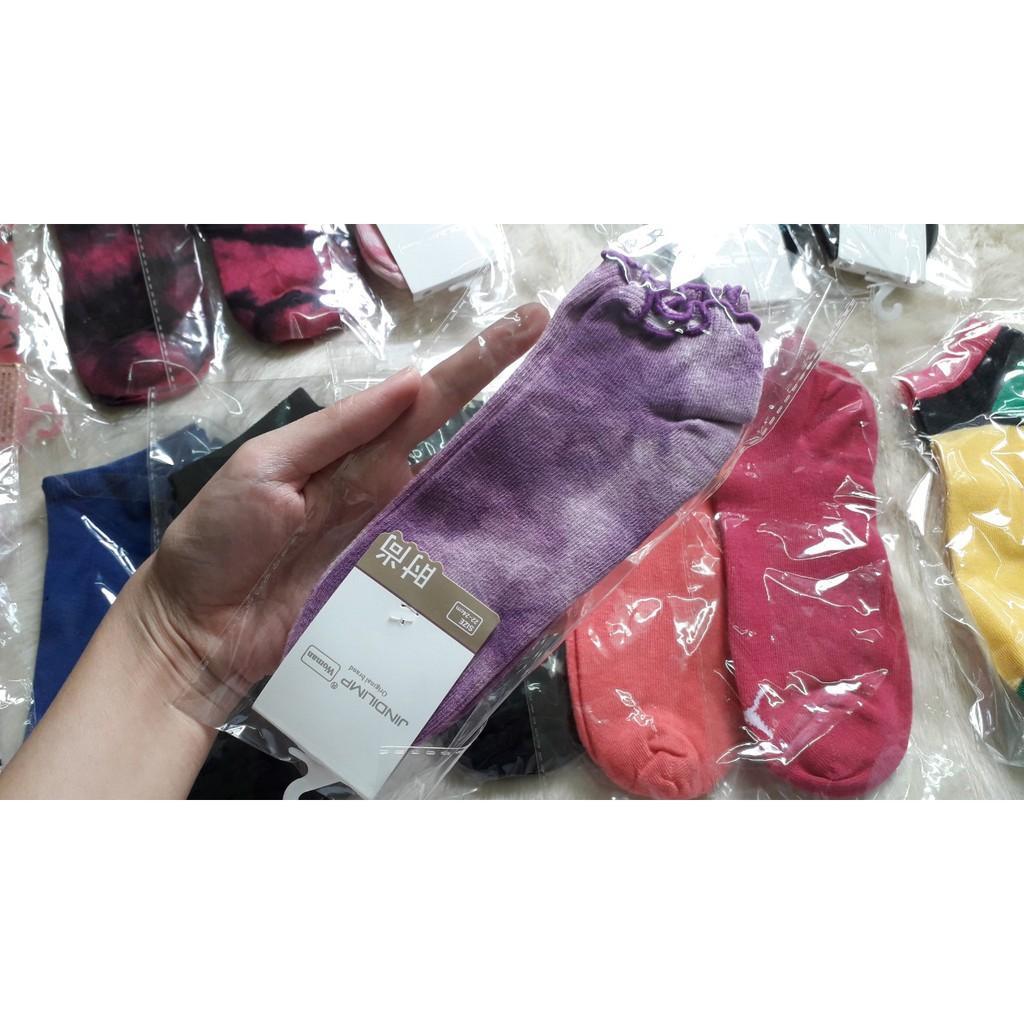 Tất nữ cổ ngắn nhiều màu  cotton ngăn mùi mồ hôi chân siêu thoáng