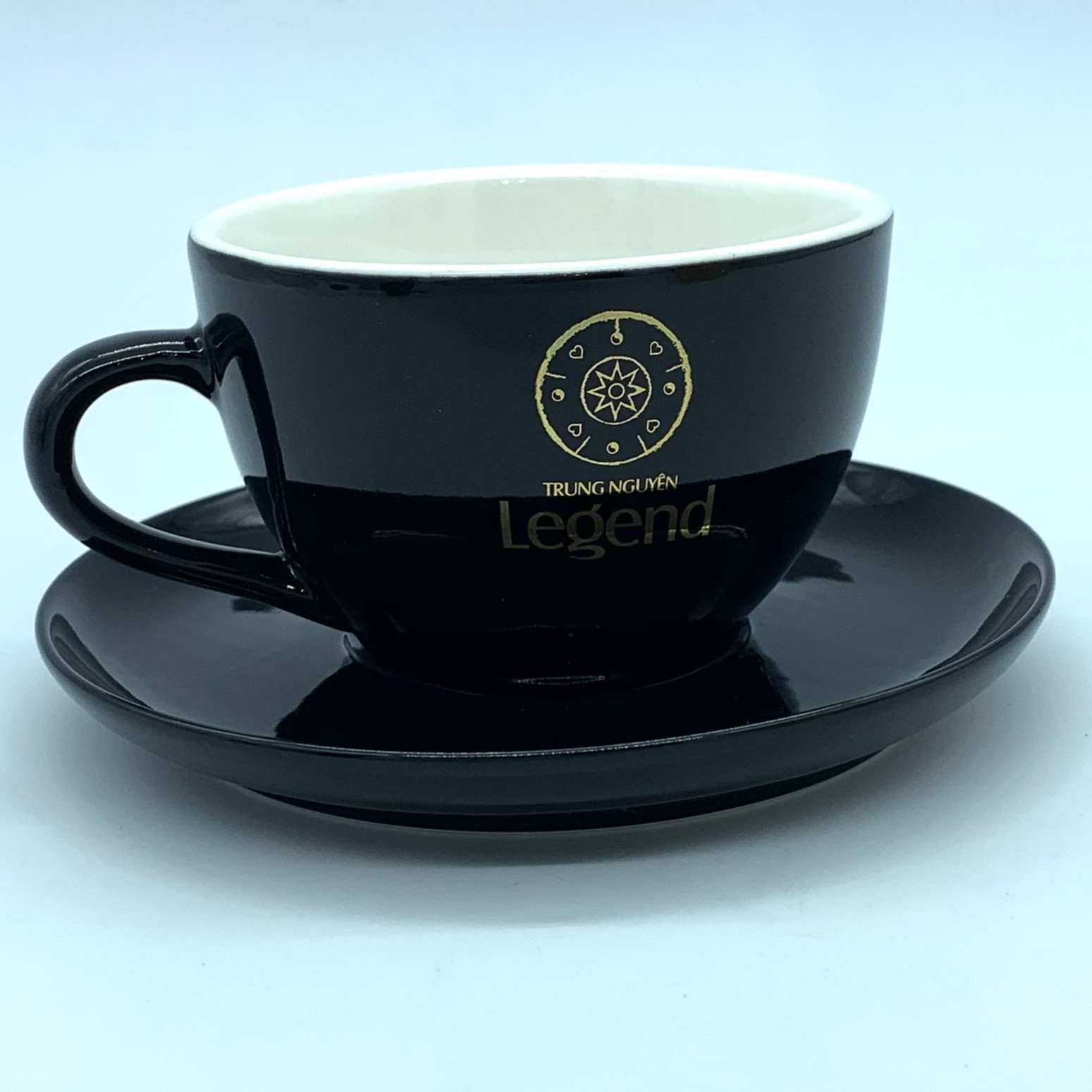 Bộ Tách Cappuccino Đen Bóng Trung Nguyên