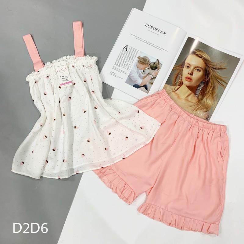 Bộ Đồ Ngủ, Hai Dây Đũi Hàn Loại 1 Thấm Hút Mồ Hôi Tốt