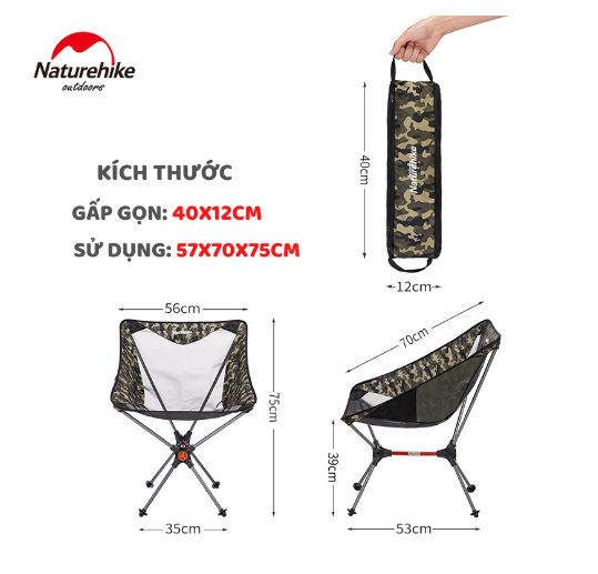 Ghế du lịch gấp gọn NatureHike NH19JJ005