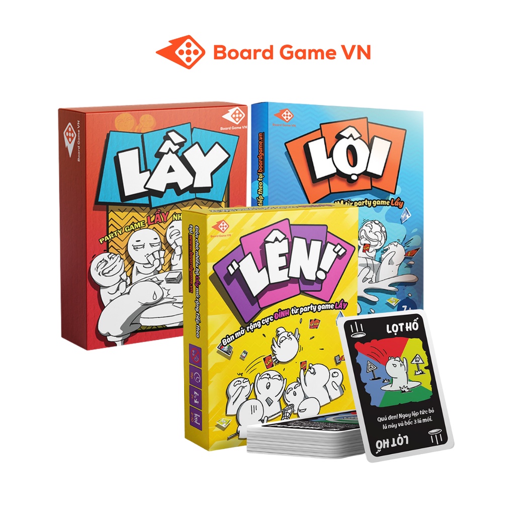 Combo thẻ bài Lầy - Lội - Lên -Party game siêu vui siêu lầy, Phiên bản mở rộng từ party game LẦY, Đồ Chơi Trẻ Em