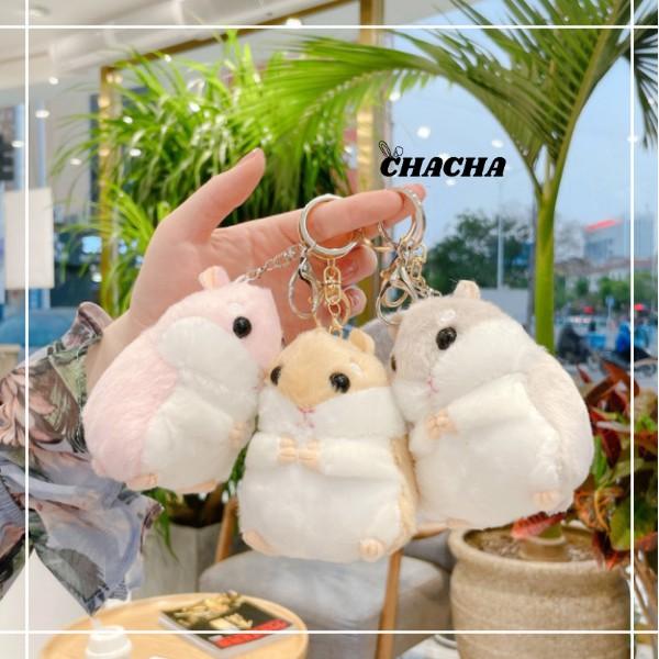 Móc khóa hình chuột hamster nhồi bông treo balo túi xách siêu dễ thương Chacha Sweet