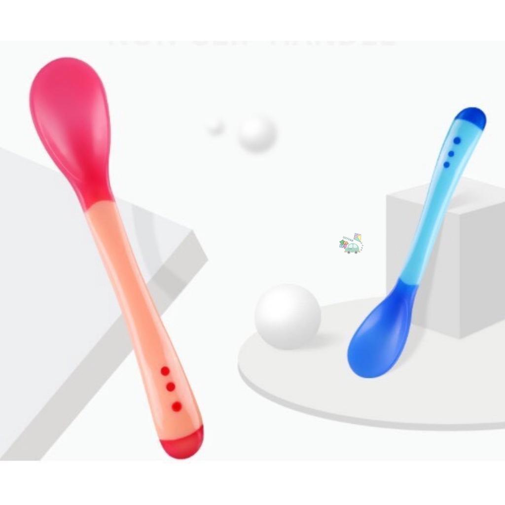 Thìa, muỗng báo nóng silicon cho bé
