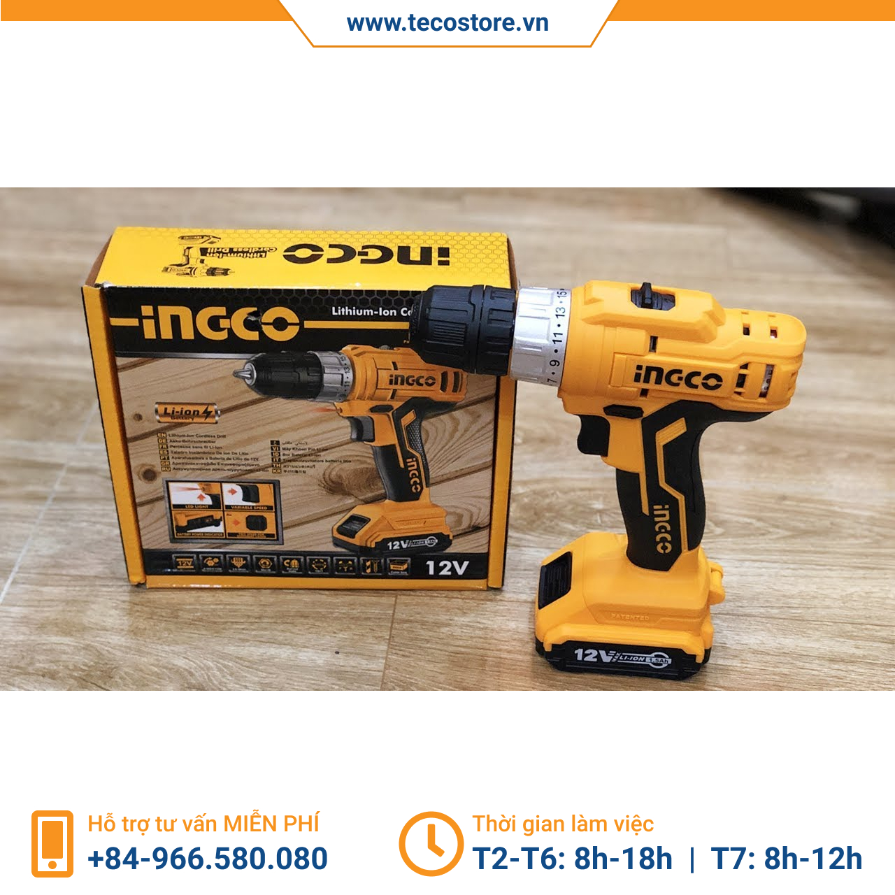 Máy khoan dùng pin INGCO CDLI1221