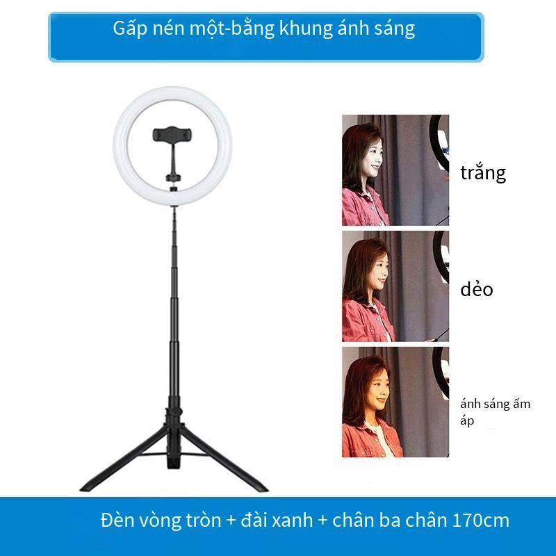 Đặc Biệt Tặng Gậy Chụp Hình Selfie Stick 10 Inch Lấp Đầy Ánh Sáng Giá Đỡ Điện Thoại Kính Thiên Văn Gấp Gọn Di Động Một Sàn Chân Máy