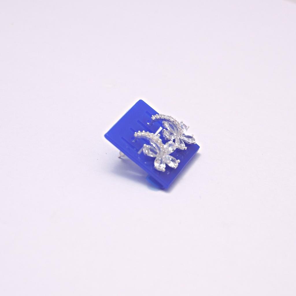 Bông tai bạc ATJ9083 , hoa tai nữ hình hoa đá Stone flower shape ANTA Jewelry
