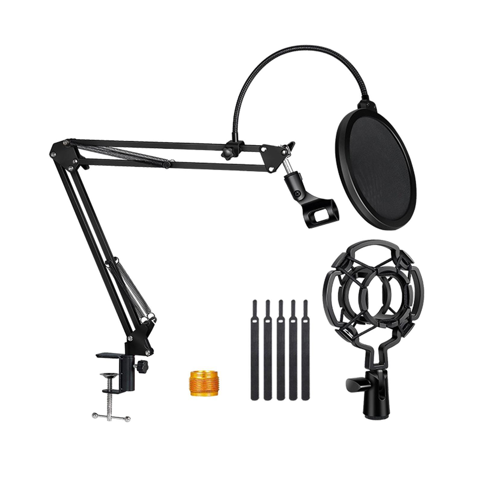 Microphone Stand Kit NB35 Recording Equipment Foldable Shock Mount for Streaming Desktop