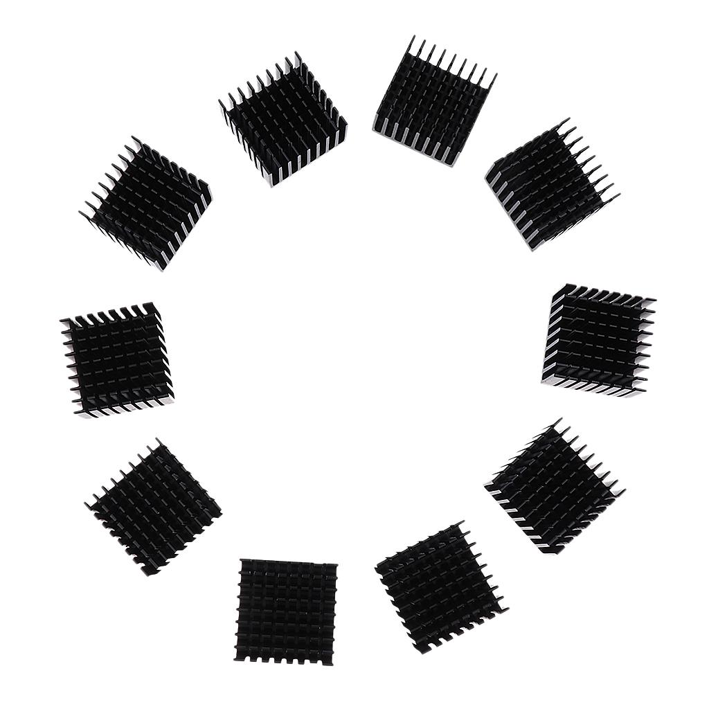 10Pcs Aluminum Heatsink Cooling Fin Radiator 37*37*24mm for IC Led Chip 10W