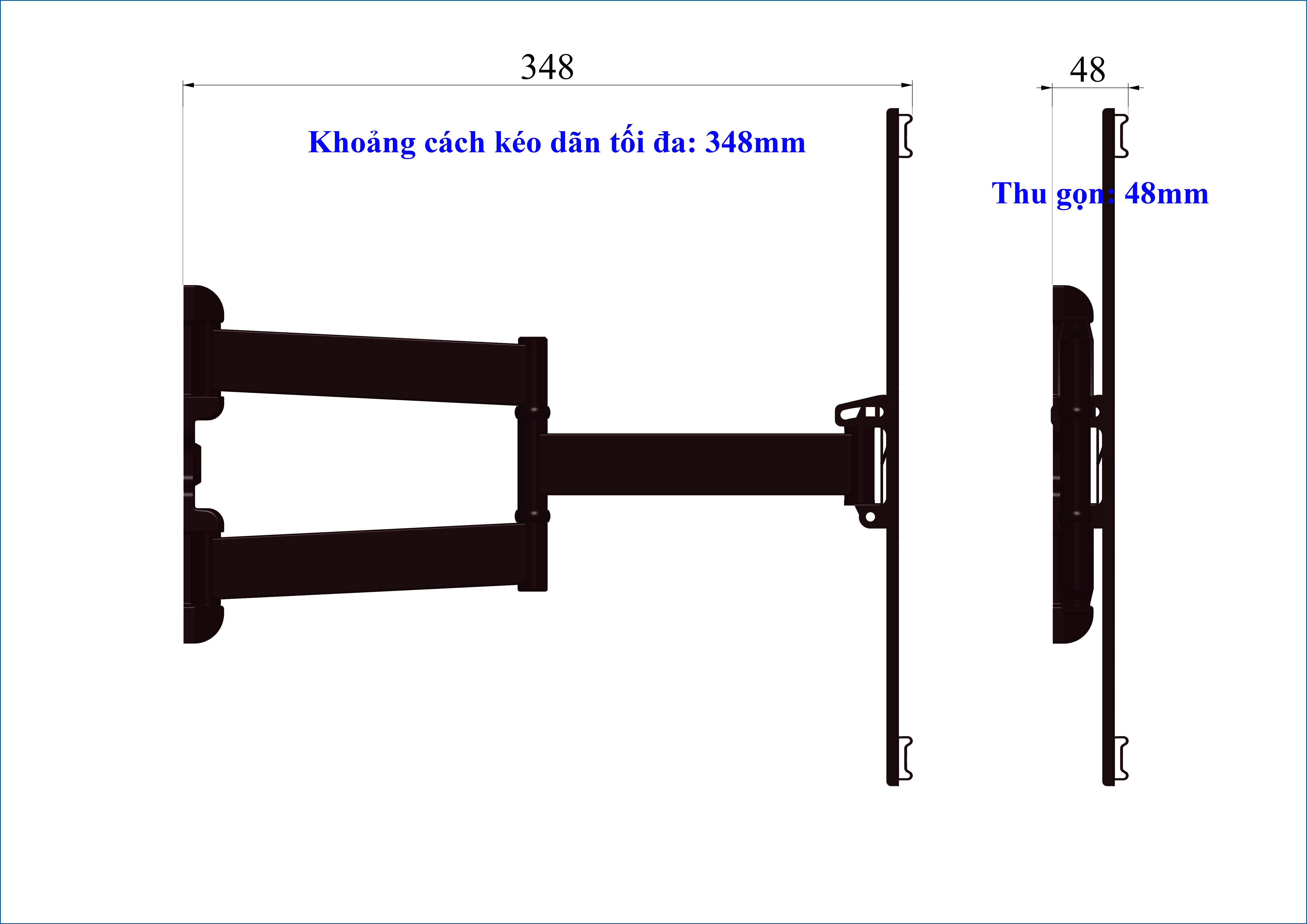 Khung treo tivi đa năng Cảnh Phong từ 43-65 inch X2T348- Hàng chính hãng