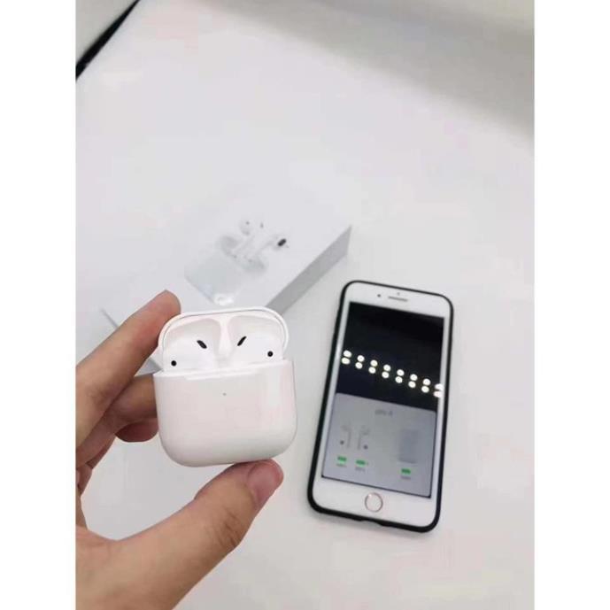 Tai nghe bluetooth Airpods Pro 4 True wireless 5.0 chuyên gaming, đổi tên, định vị dành cho iphone và android