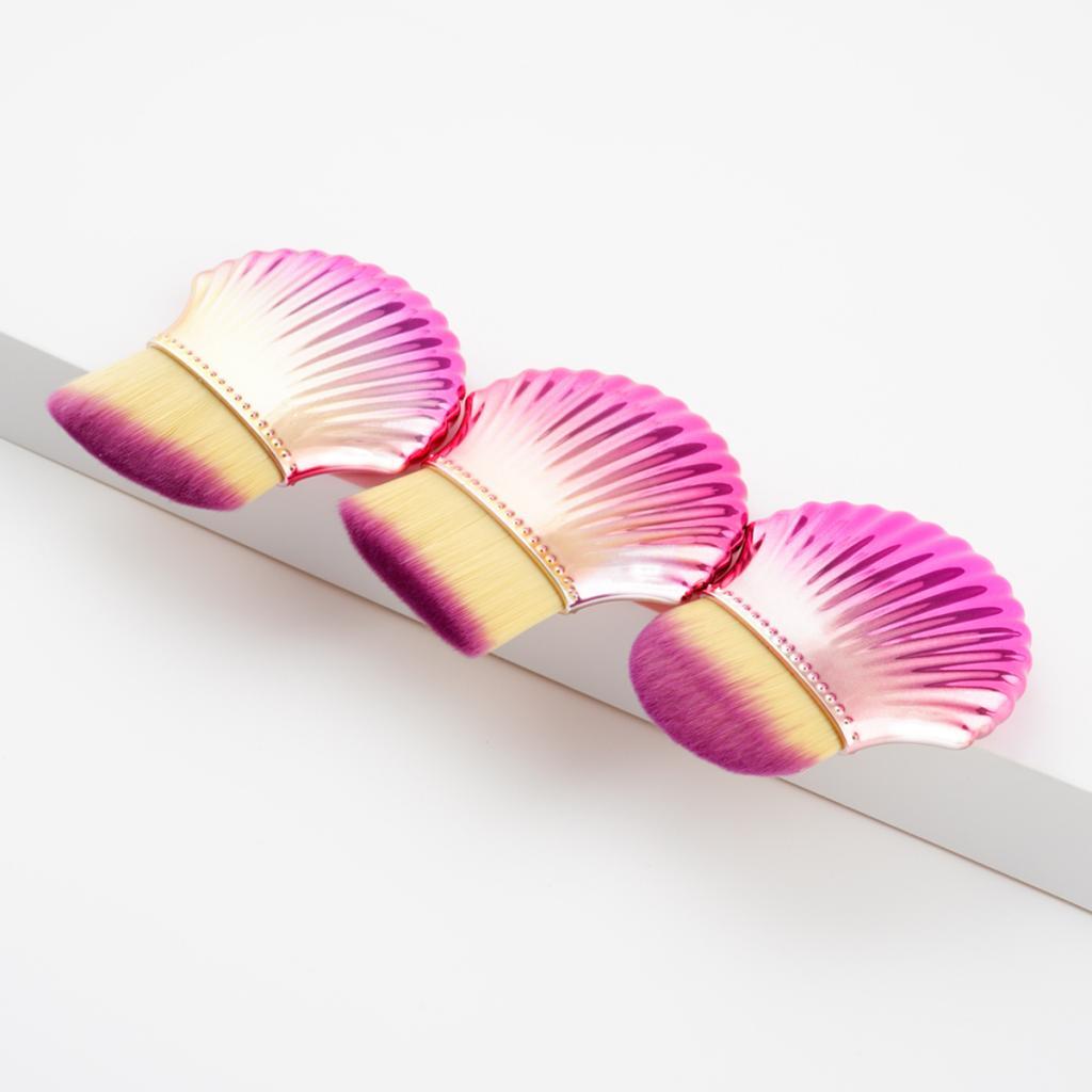 Cosmetic Face Foundation Blush Concealer Powder Makeup Brush Blue #1