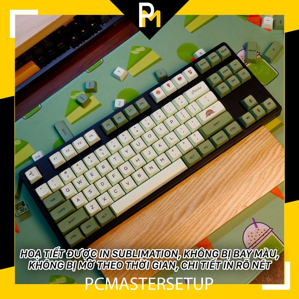 Keycap pbt xda matcha 9.5mm 124 phím, nút cho bàn phím cơ của PCMASTER