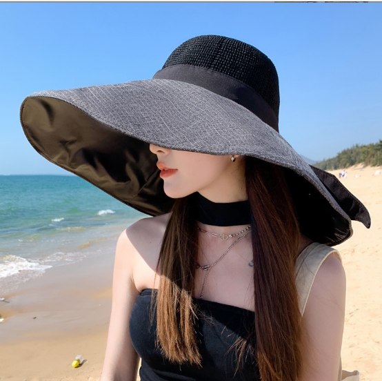 Mũ chống nắng nữ rộng vành cao cấp phong cách Hàn, nón rộng vành chống nắng chống tia UV tuyệt đối