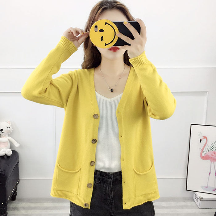 Áo khoác cardigan len nữ ArcticHunter, kiểu dáng áo khoác nhẹ phối 2 túi trước, thời trang phong cách trẻ