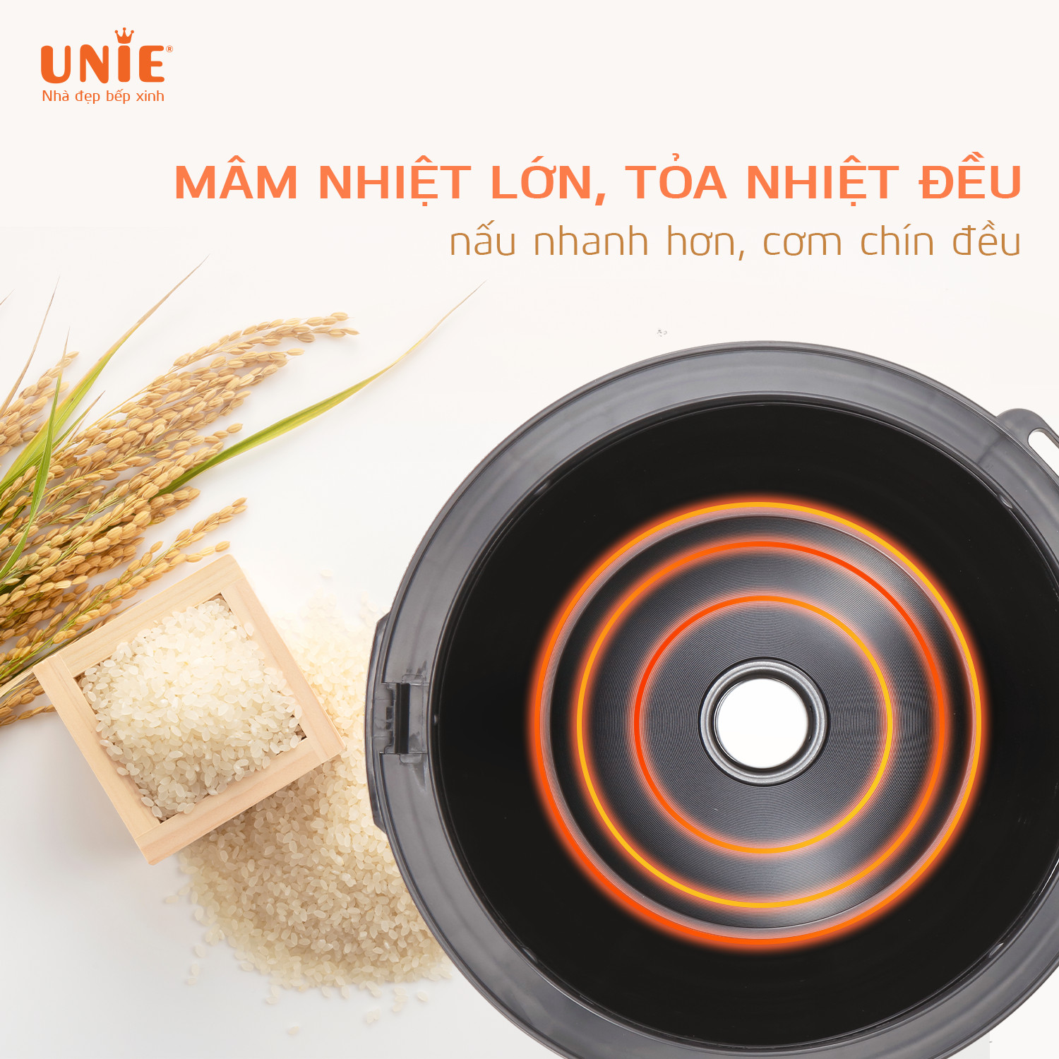 Nồi cơm điện UNIE UE-625 dung tích 1.8L - Hàng chính hãng