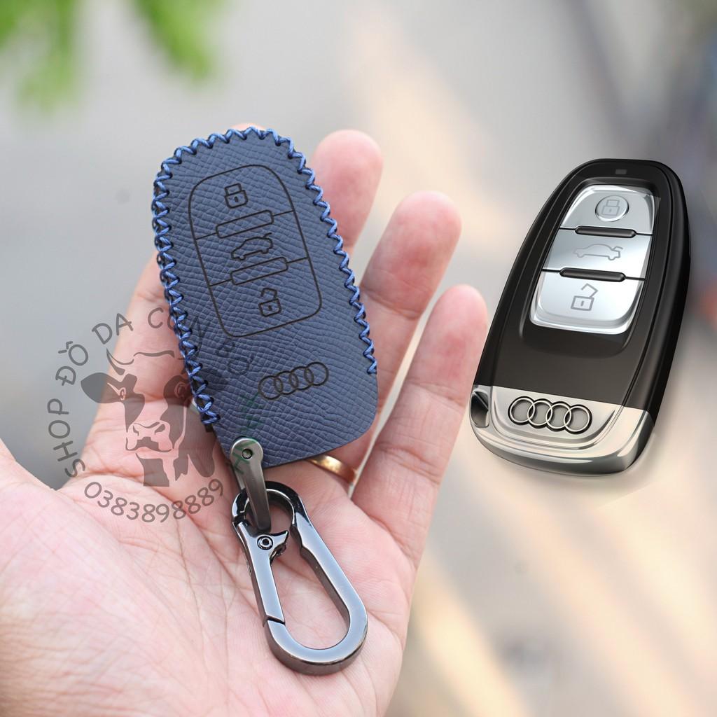 Bao da dành cho chìa khoá Audi A3, A4, A5, A6, A8, A4L, A6L, Q5, Q7 handmade da thật 002