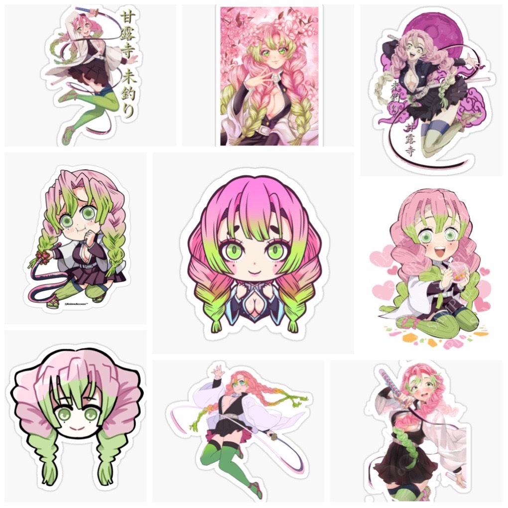 Sticker Kanroji Mitsuri-Kimetsu no Yaiba Set 30