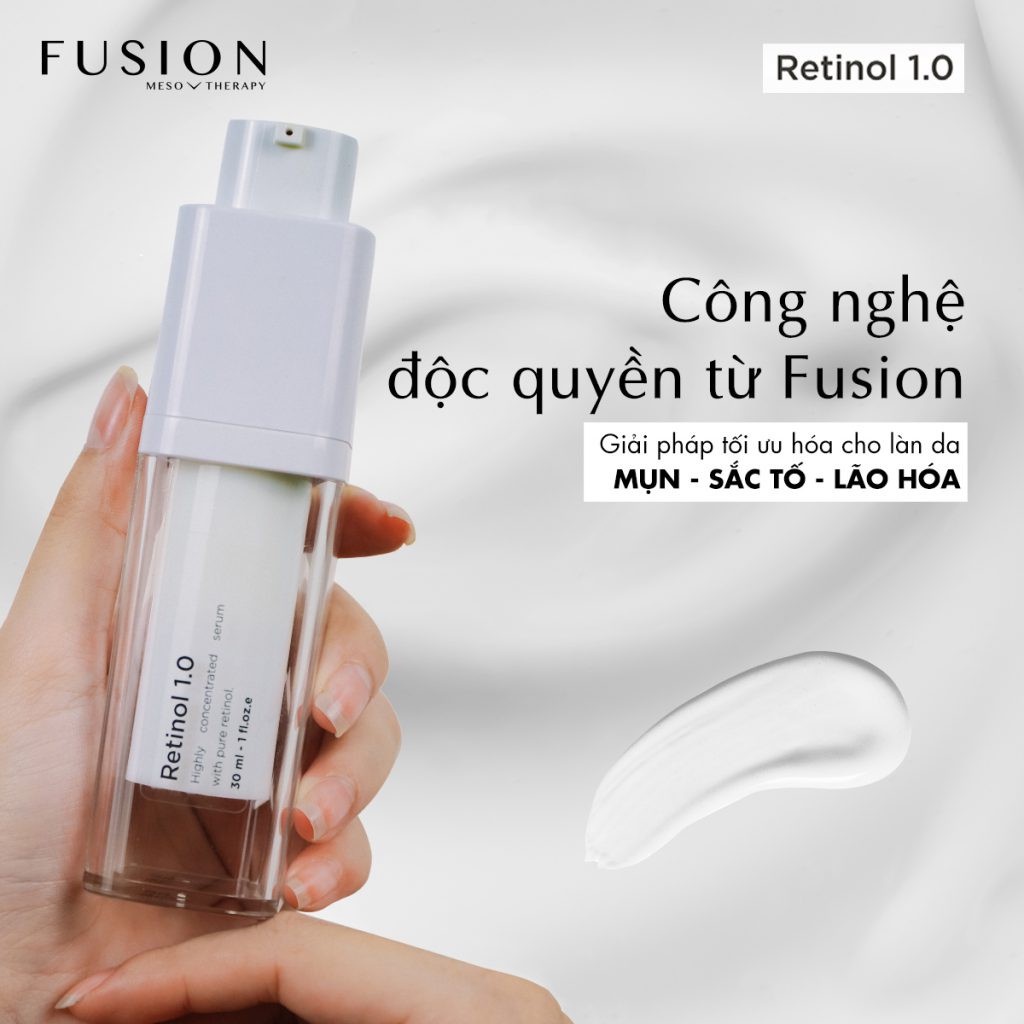 Kem Trẻ Hóa Da Giảm Nám Fusion Retinol 1.0 Dưỡng da, giảm bóng cho da dầu, giúp da mịn màng và tươi sáng