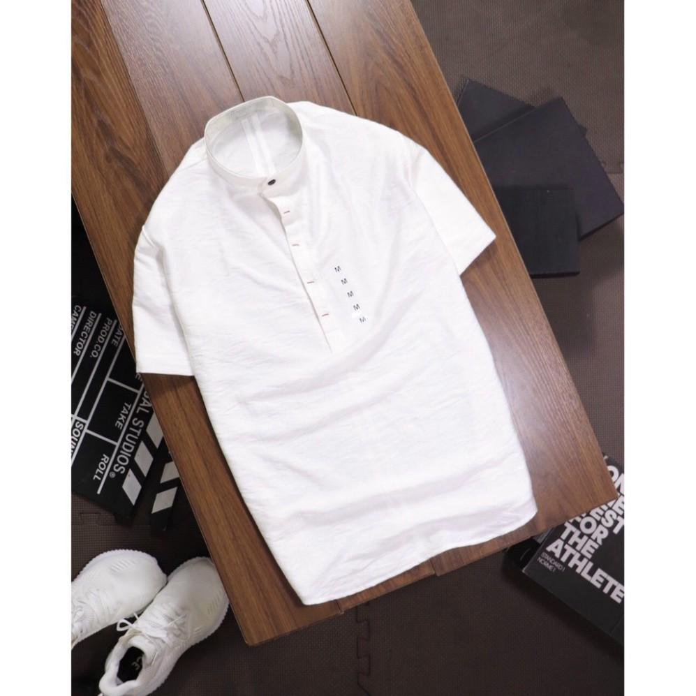 |new arrival 2021| Áo sơ mi nam họa tiết trơn NGắn tay vải đủi thoáng mát cực mịn không bay màu - ASM019