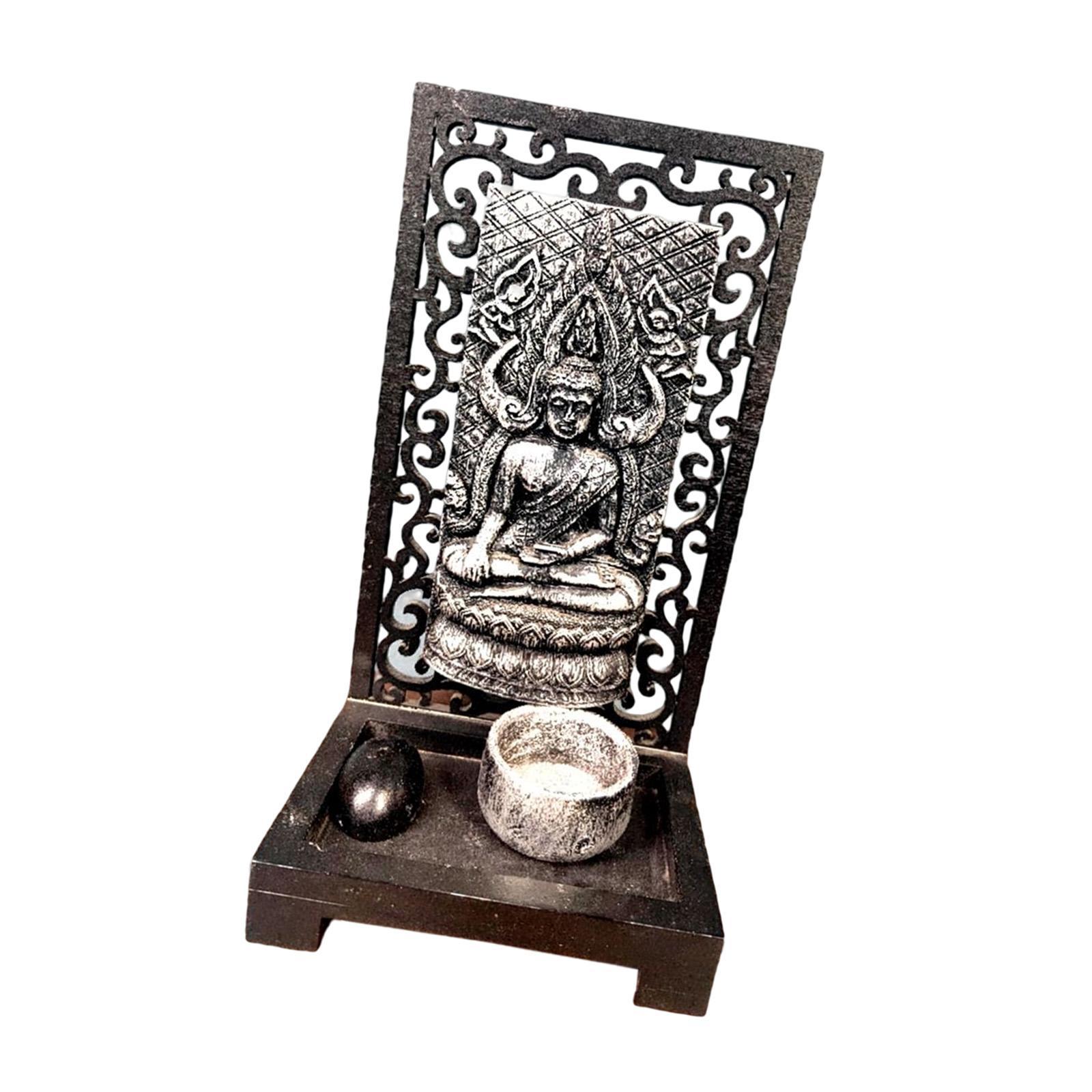 Tealight Candle Holder Buddha Tea Light Holders Desk Candle Stand for Cabinet Decor