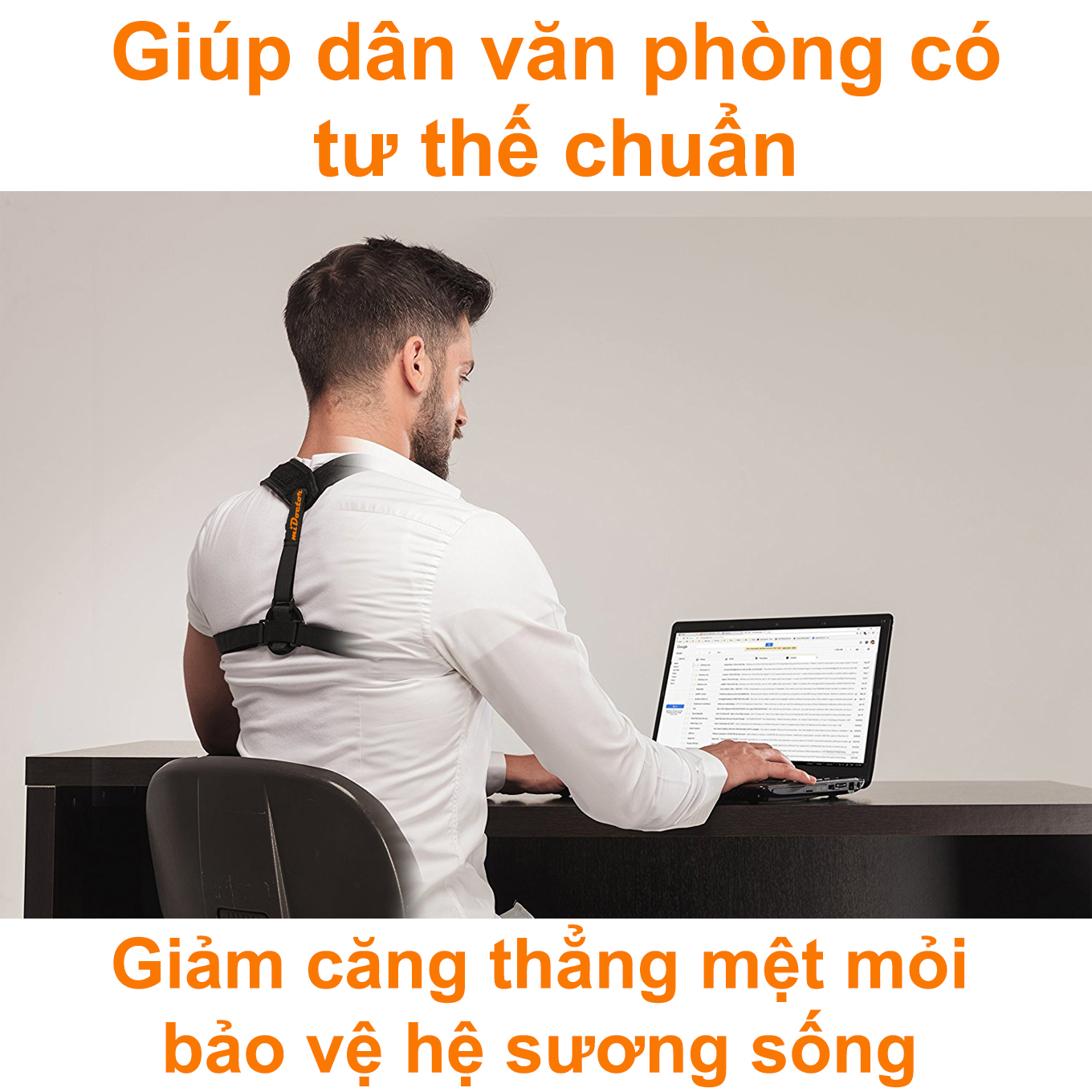 Đai Chống Gù Lưng miDoctor Cho Người Lớn, Trẻ Em - Hàng Chính Hãng