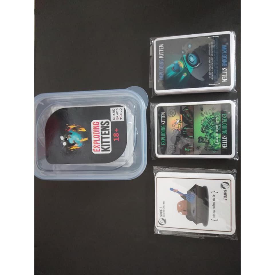 COMBO MÈO NỔ 18+ VS 3 MỞ RỘNG - EXPLODING KITTEN - VIỆT HÓA/TIẾNG ANH - GIÁ RẺ - HỘP NHỰA