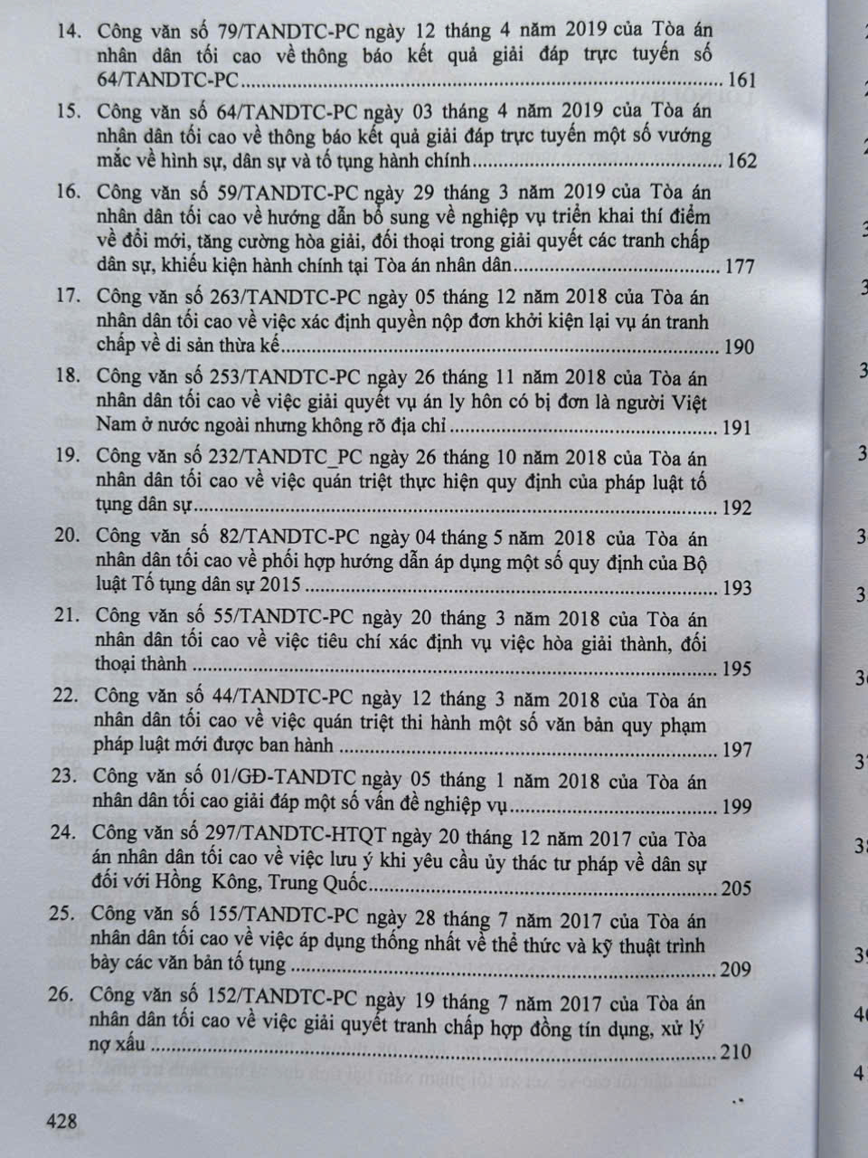 Sách Tổng Hợp Công Văn Của Tòa Án Nhân Dân Tối Cao Hướng Dẫn Nghiệp Vụ và Giải Đáp Thắc Mắc Trong Lĩnh Vực Dân Sự, Tố Tụng Dân Sự - V2287T