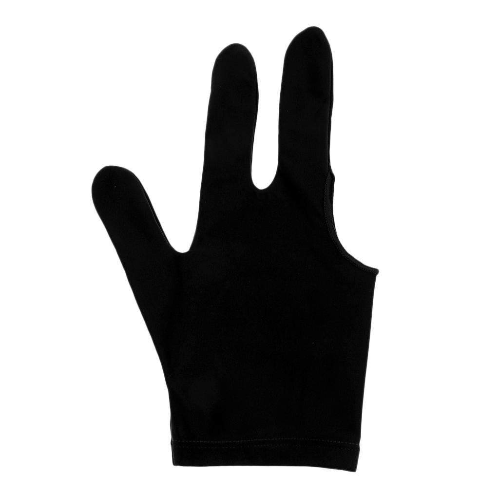 Spandex Snooker Billiard Pool Cue Glove Left Hand 3 Finger Accessory