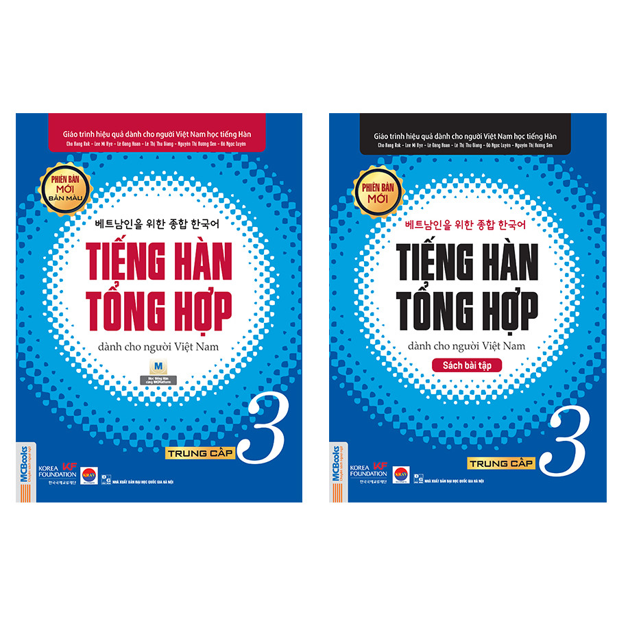 Trọn bộ tiếng hàn tổng trung cấp 3(SGK và SBT) Phiên bản Màu